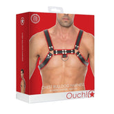 CHEST BULLDOG HARNESS S/M RED
